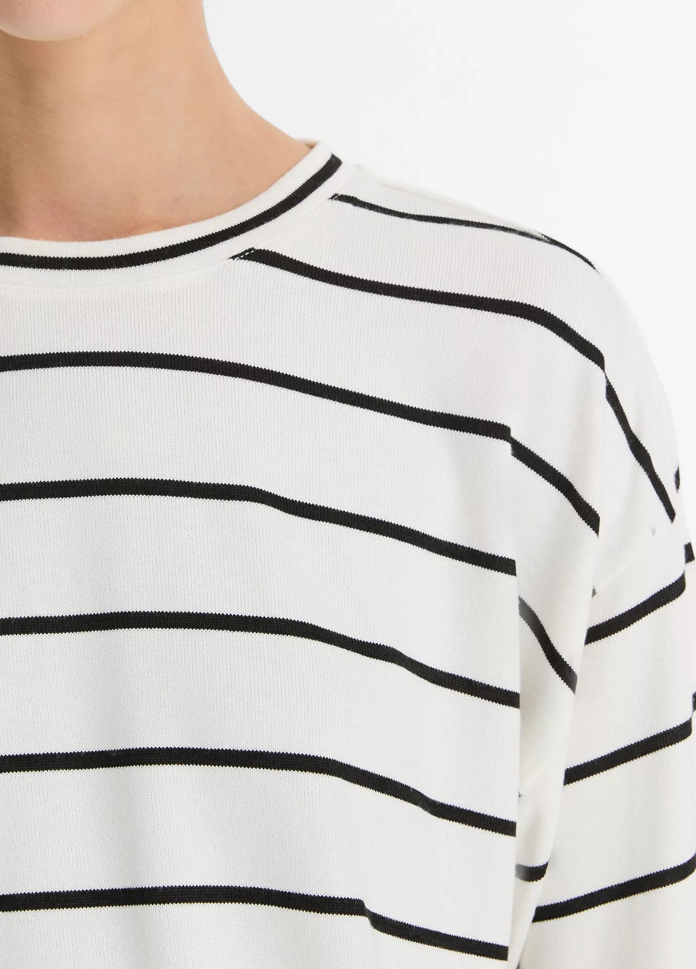 Striped wide sleeve tee, coastal