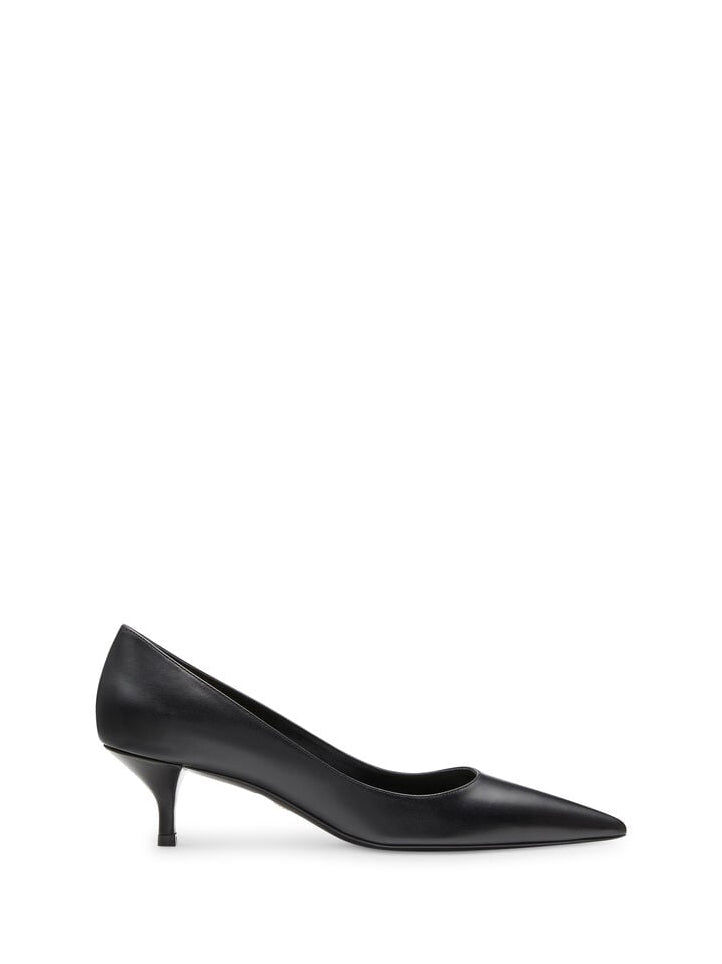 Stuart 50mm kitten pumps, black