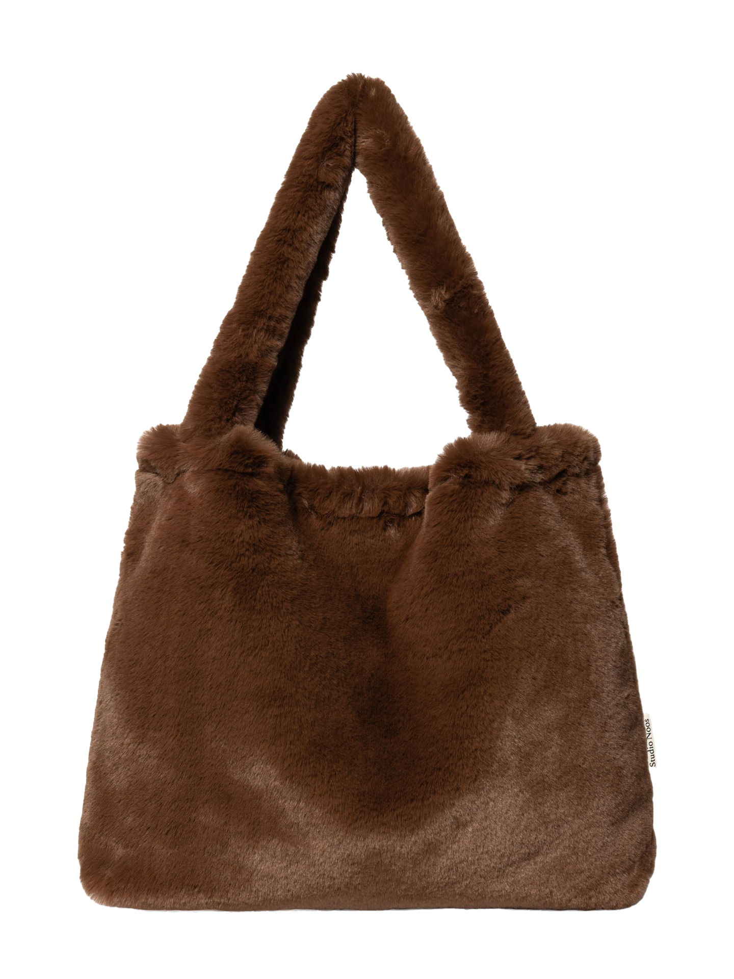 Faux Fur Mom Bag, brown