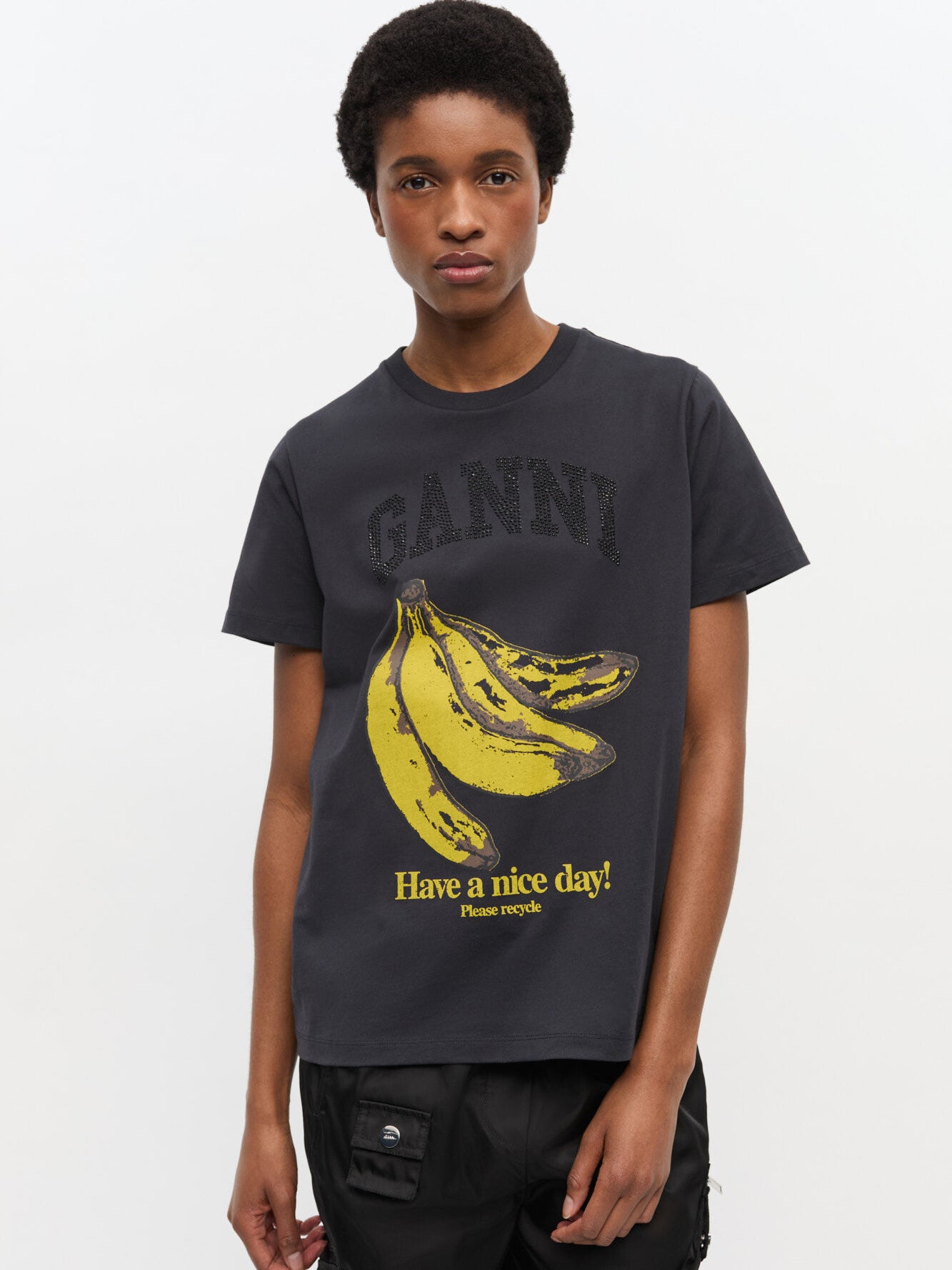 Basic Cotton Jersey Banana Relaxed T-shirt