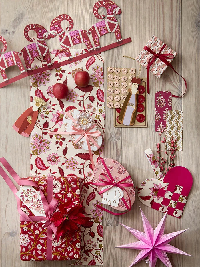 Bucks table garland, red (67 cm)