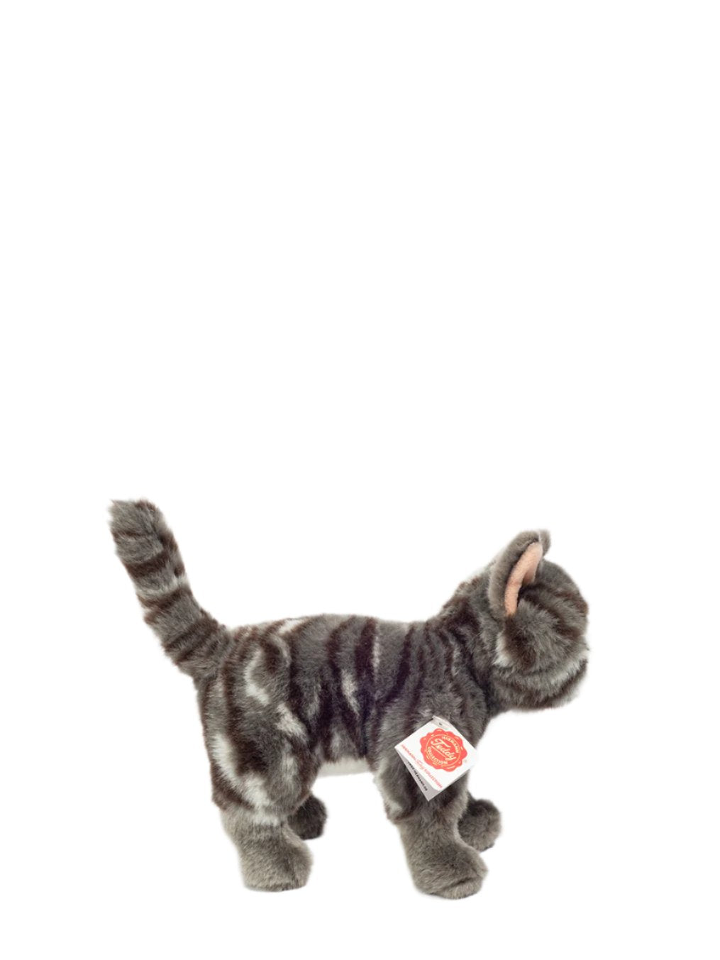 Grey tabby cat soft toy