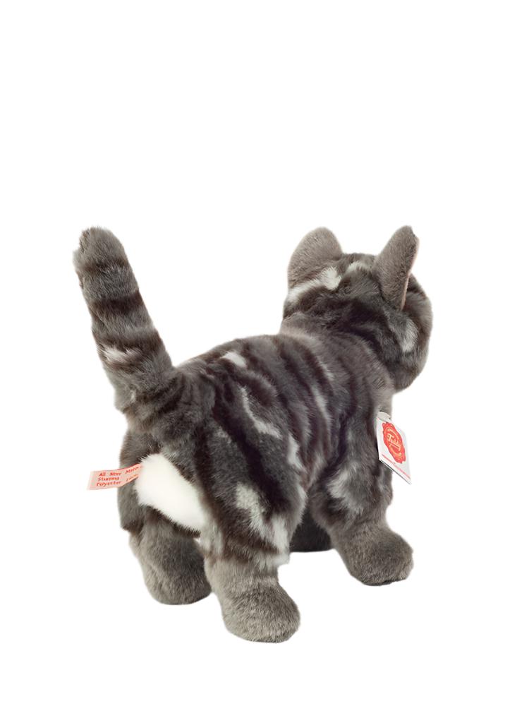 Grey tabby cat soft toy