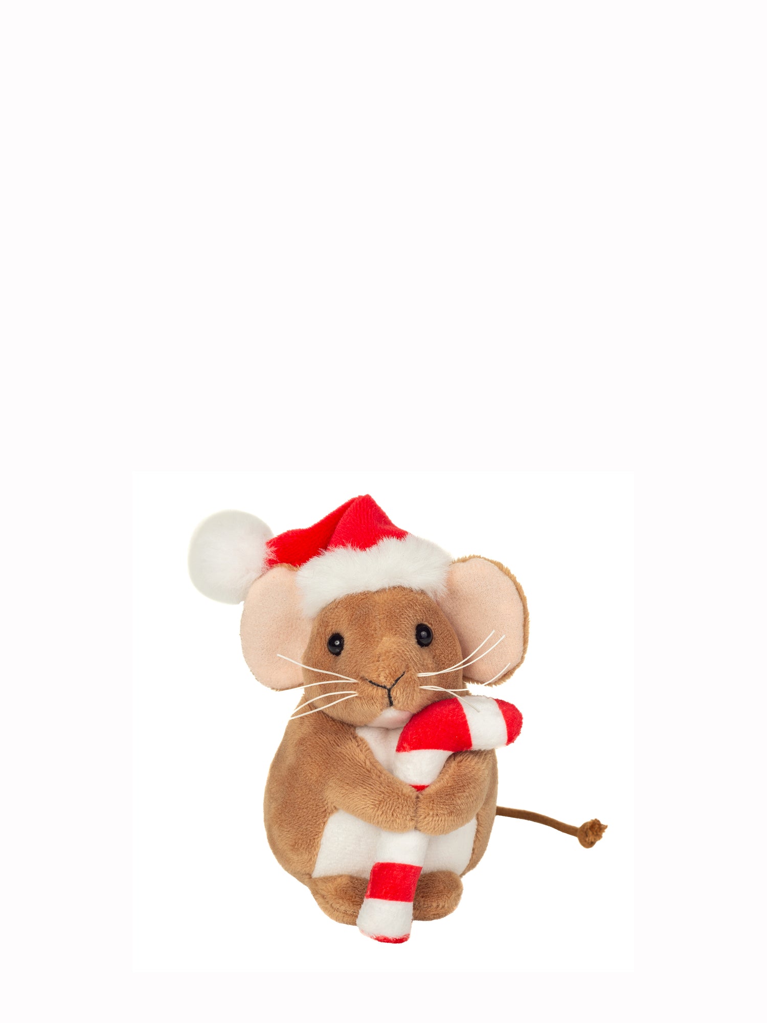 Christmas Mouse with Candy Cane soft toy (11cm)