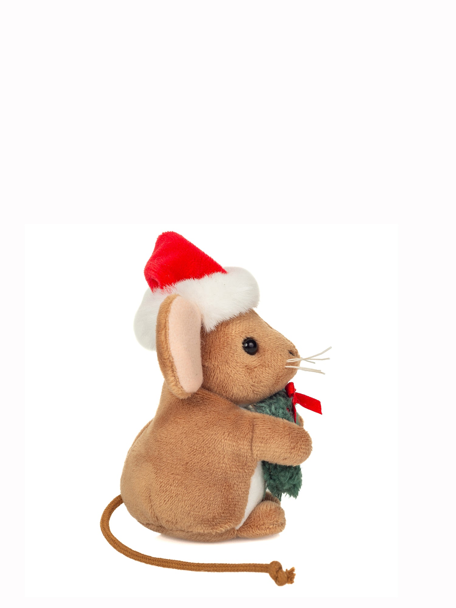 Christmas Mouse with wreath soft toy (11cm)