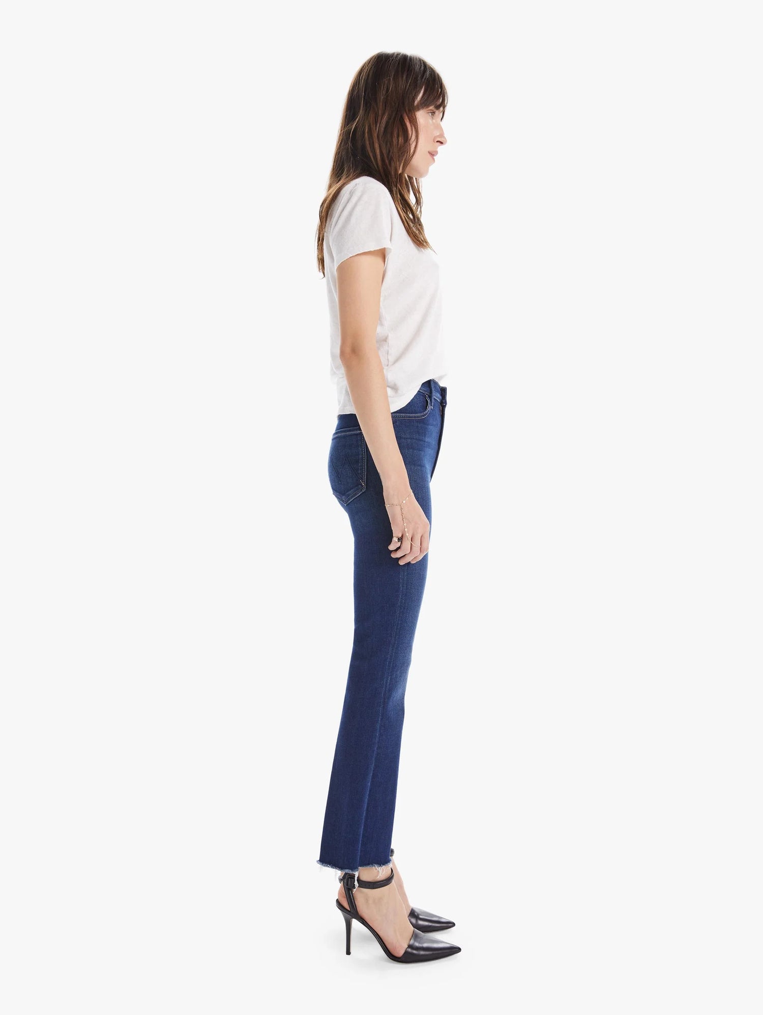 THE HUSTLER ANKLE FRAY Ankle Fray Jean, blue