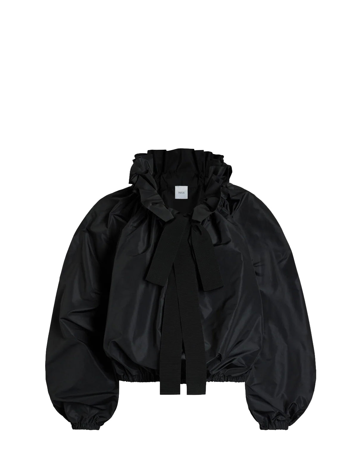 Iconic La Patou blouse in recycled faille, black