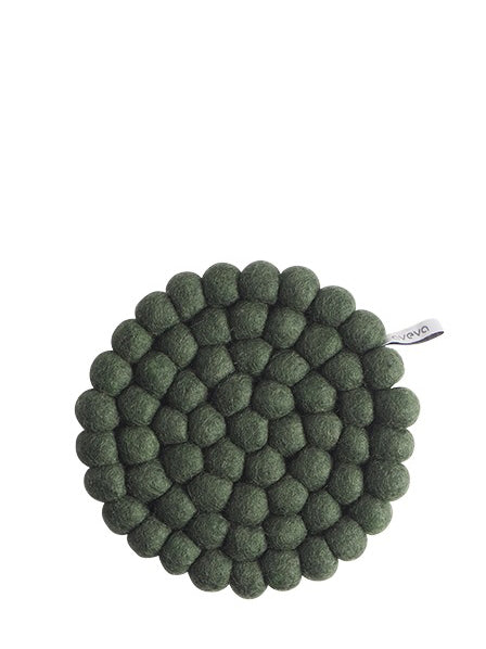 Round Trivet, moss green