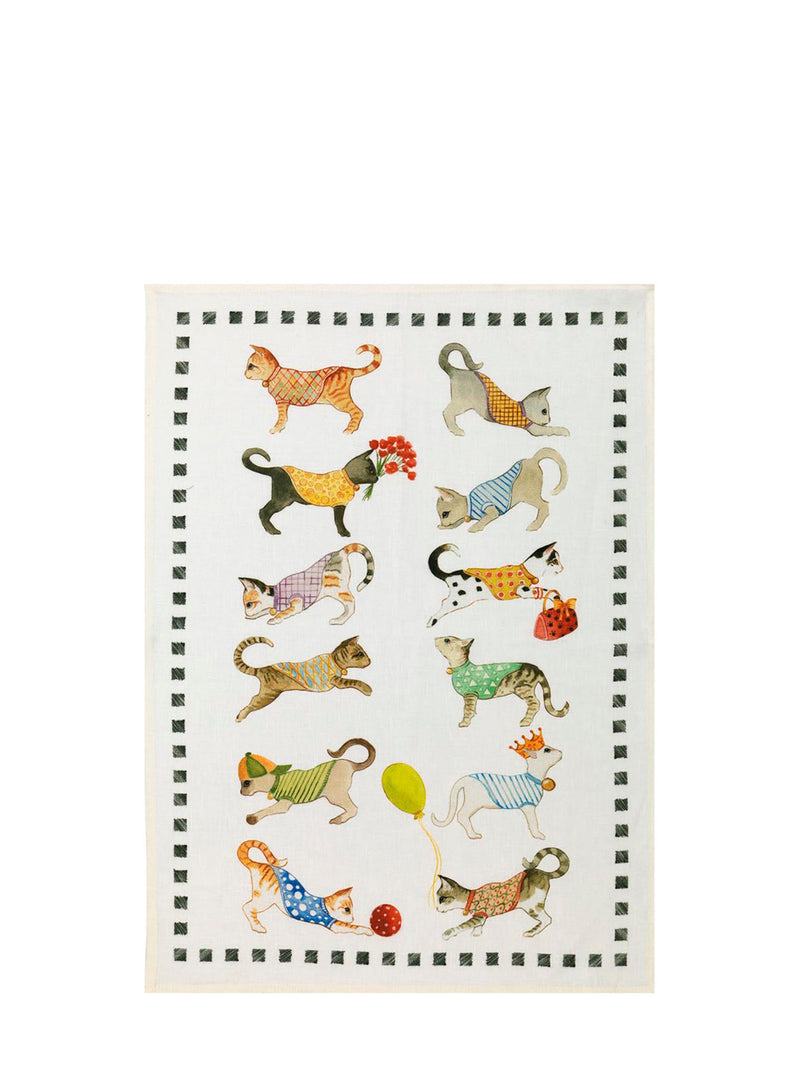 Best friends kitchen towel, cats