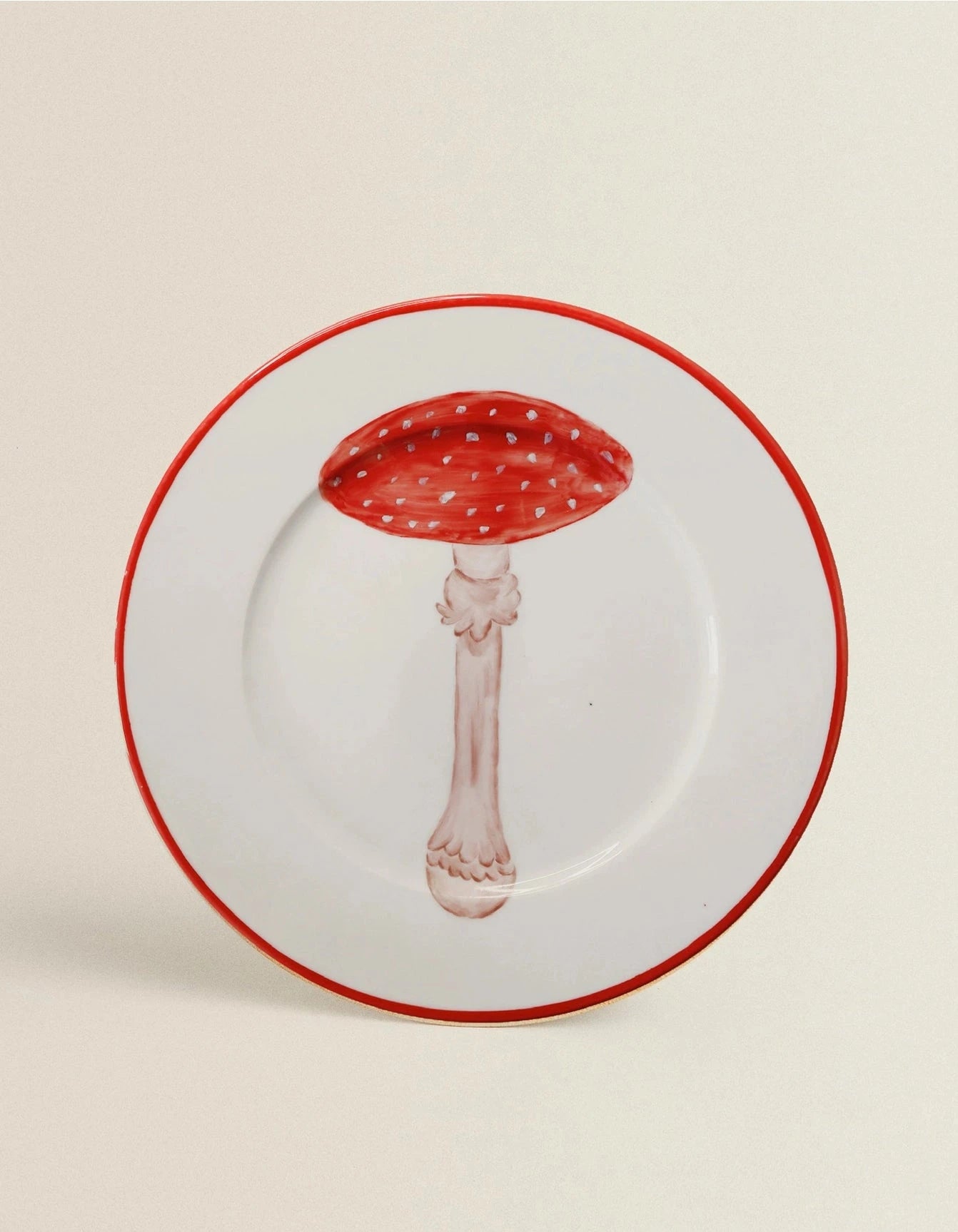 Amanita mushroom dessert plate (21 cm)