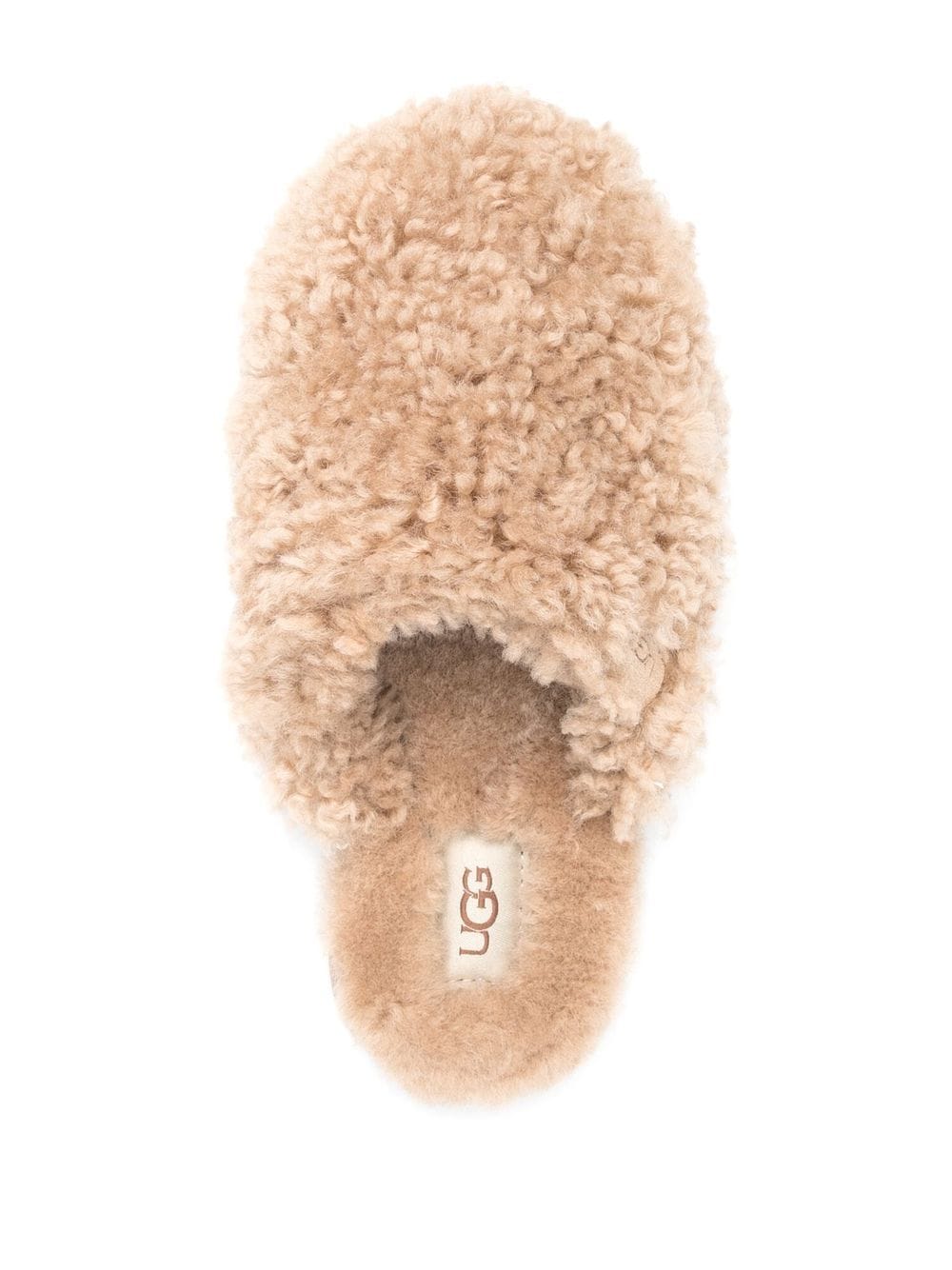 UGG: Maxi curly slide in sand colour. Sold by My o My in Helsinki.