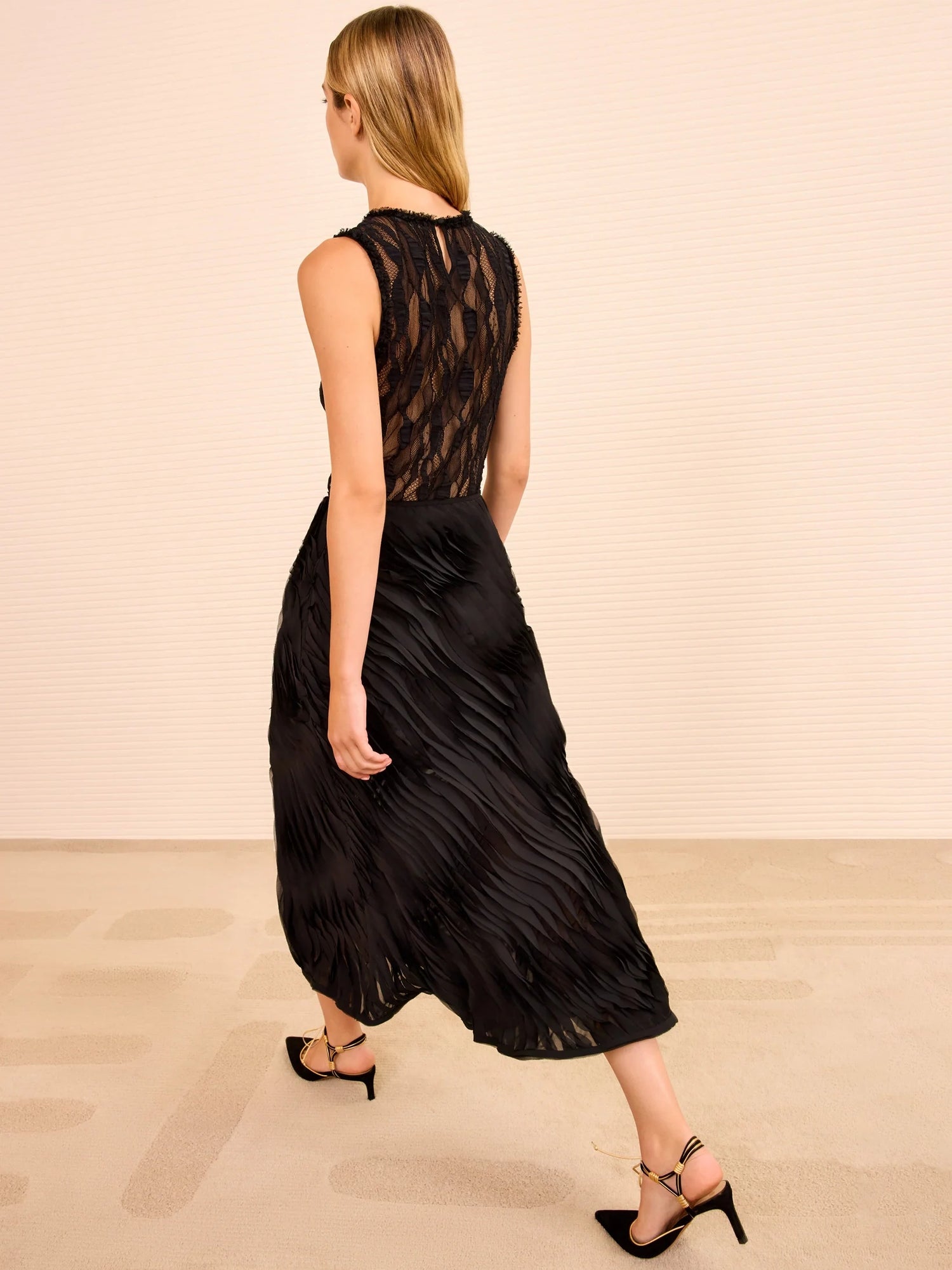 Amiko midi skirt, black