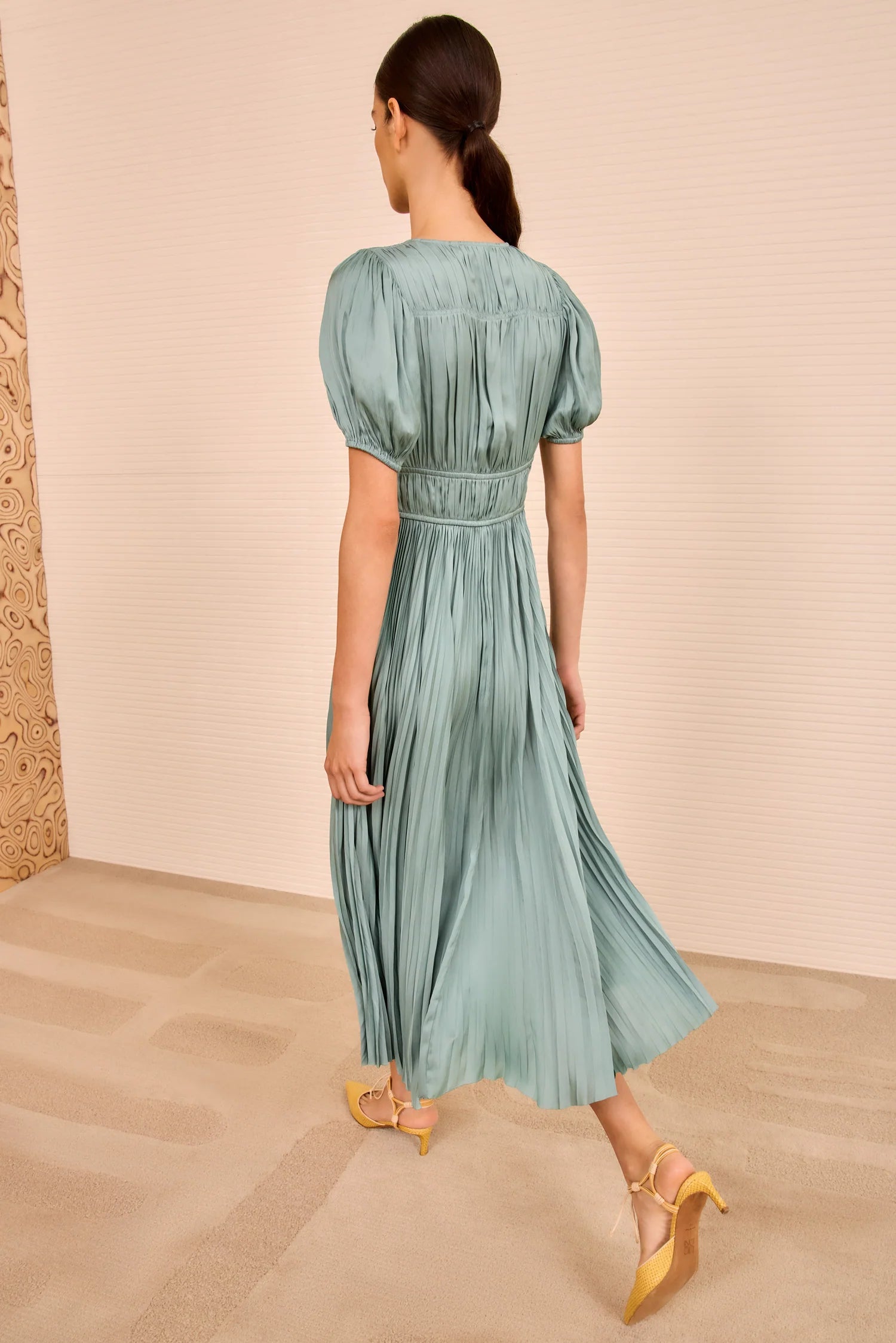 Audra puff sleeve dress, mint green