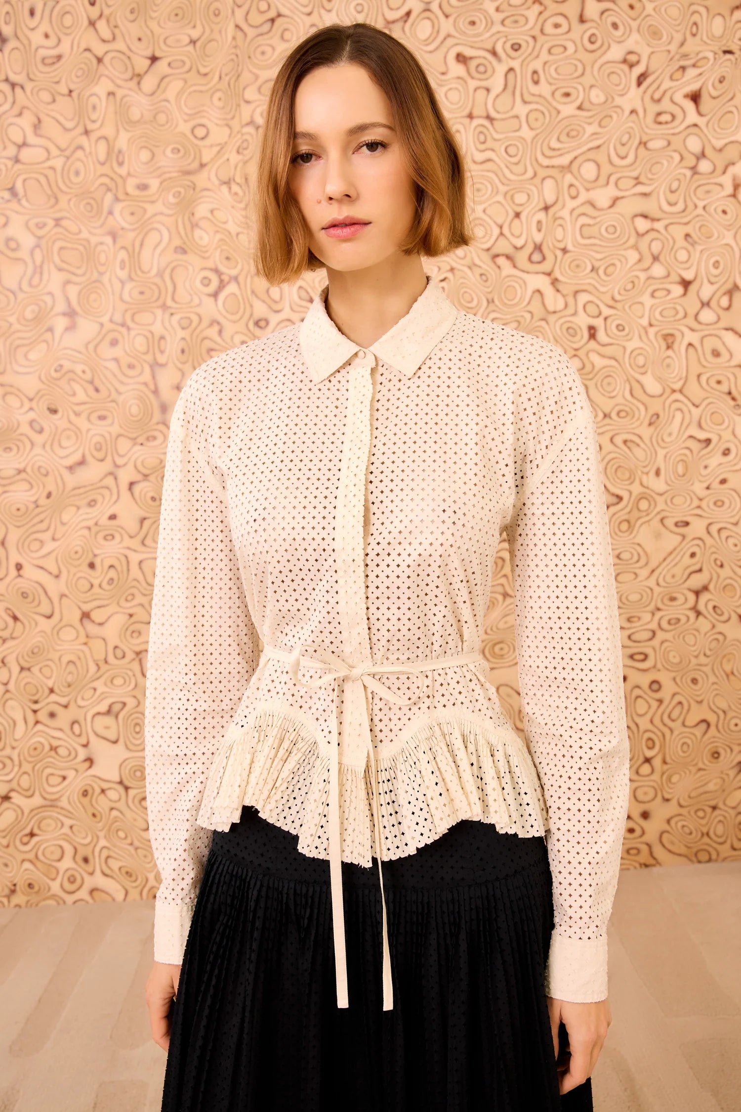 Kelila button up blouse, cream