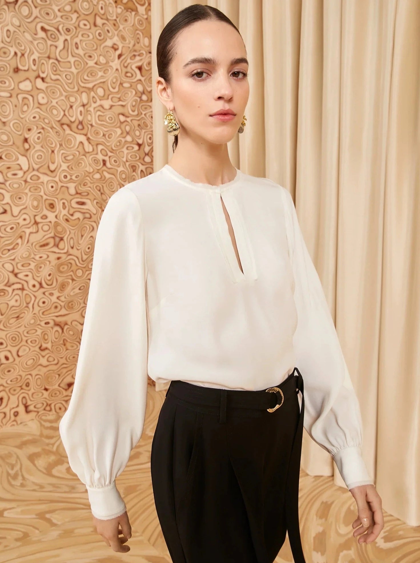 Greta Blouse, ivory