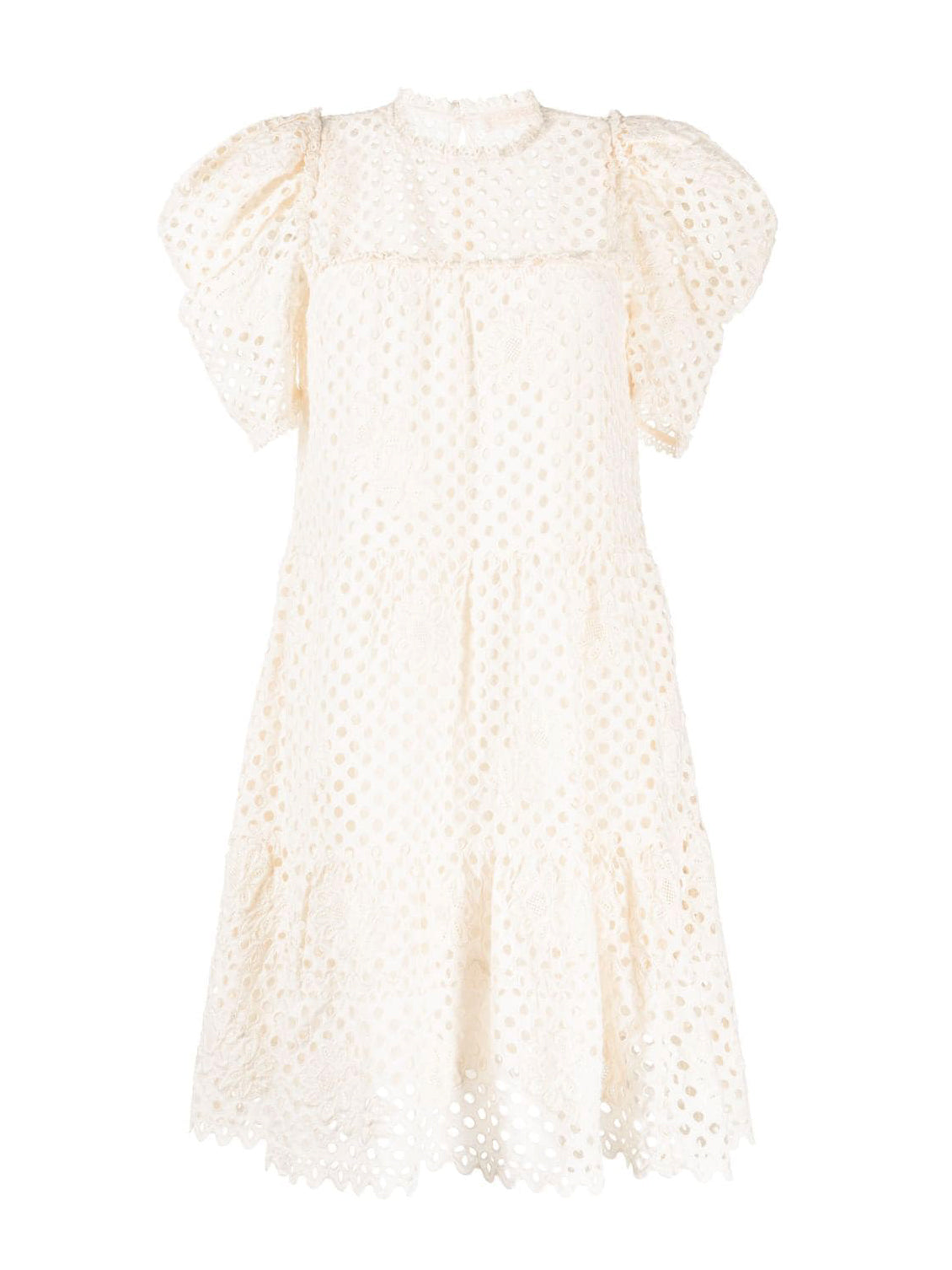 Ulla Johnson:Simone floral-appliqué dress in ivory. Sold by My o My Helsinki. 