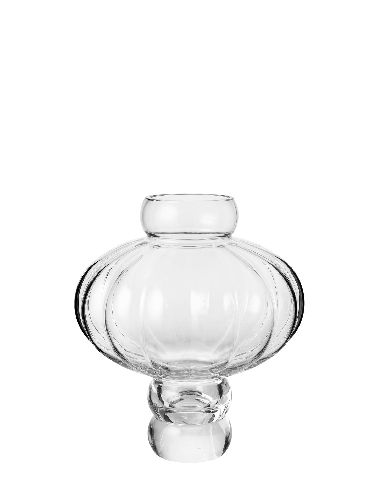 Balloon glass vase 08, clear (height 30cm)