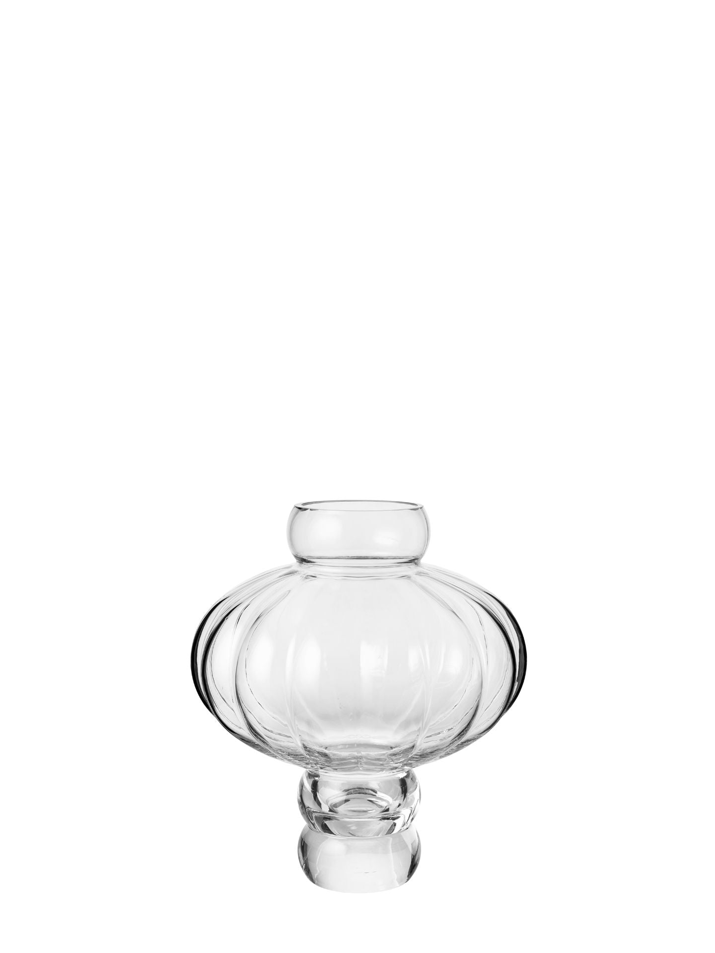 Balloon glass vase 02, clear (height 20cm)