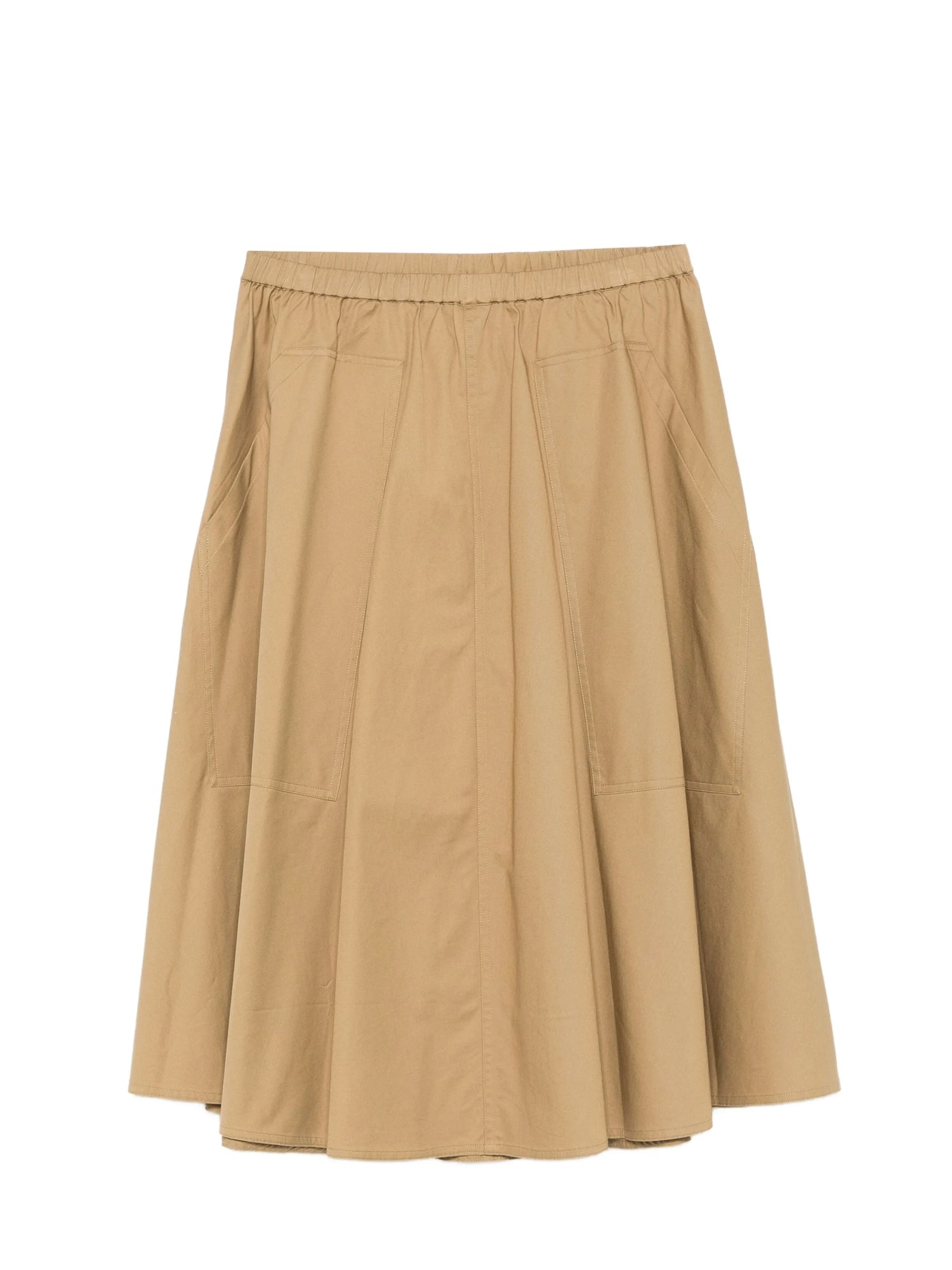 Full skirt with pockets, beige