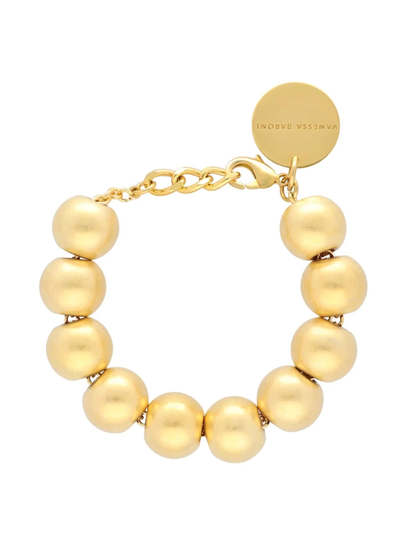 Beads bracelet, gold vintage