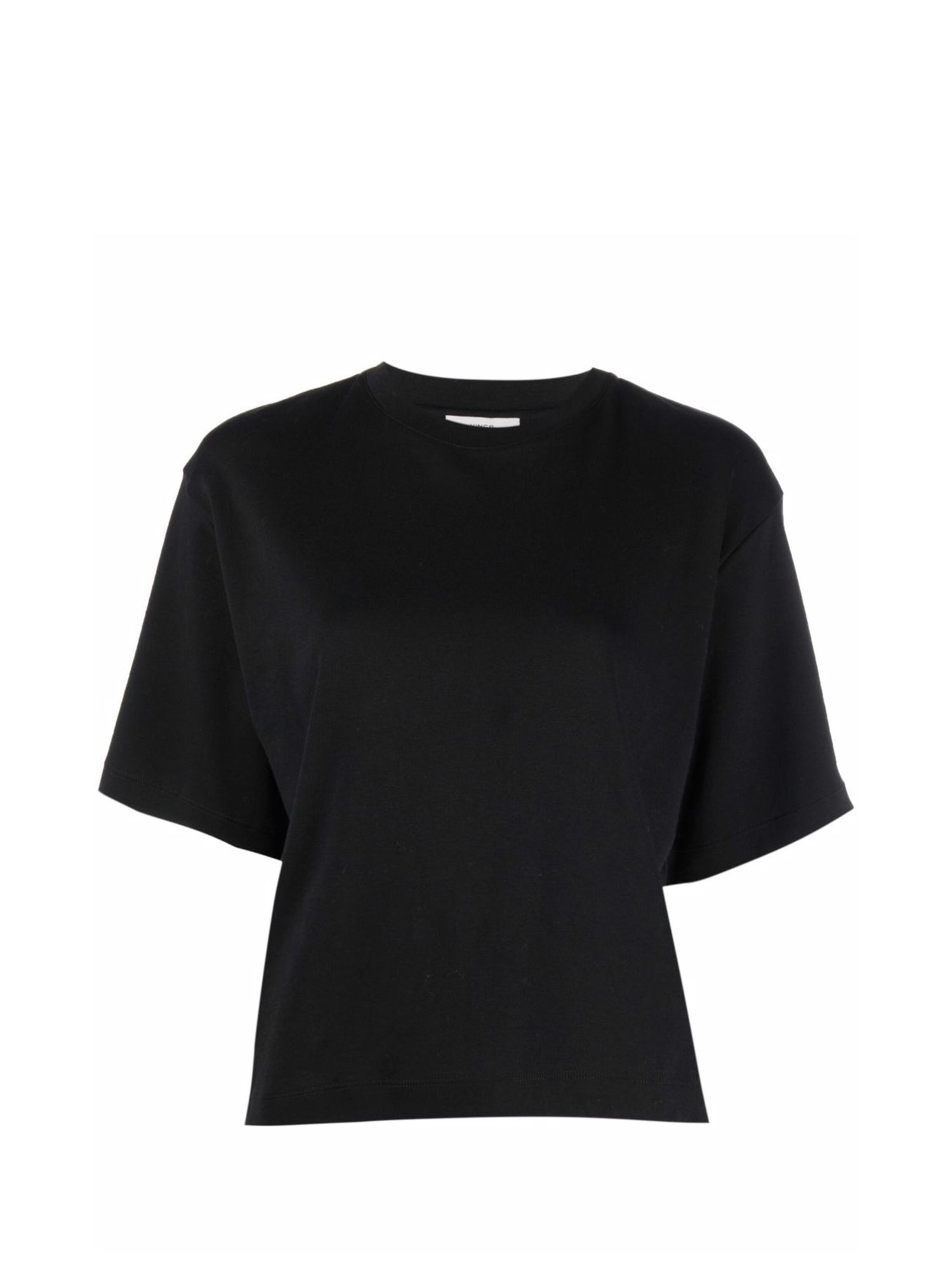 Wide sleeve crop tee, black