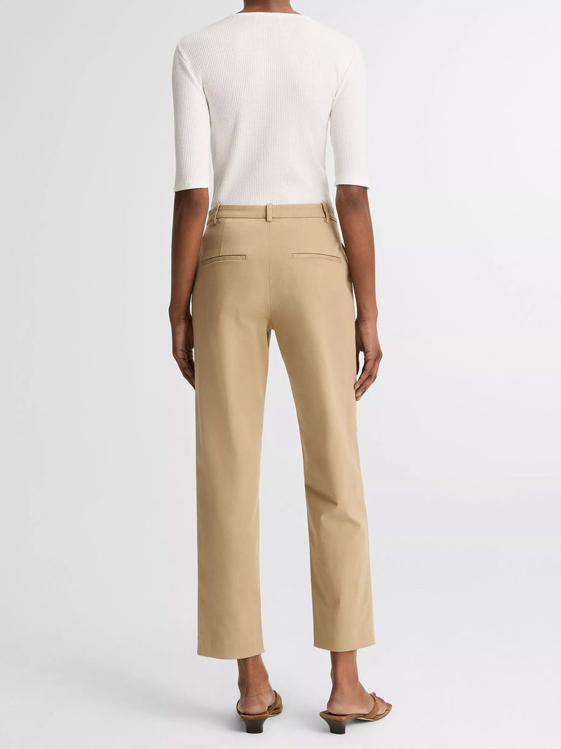 Mid rise chino pant, beige