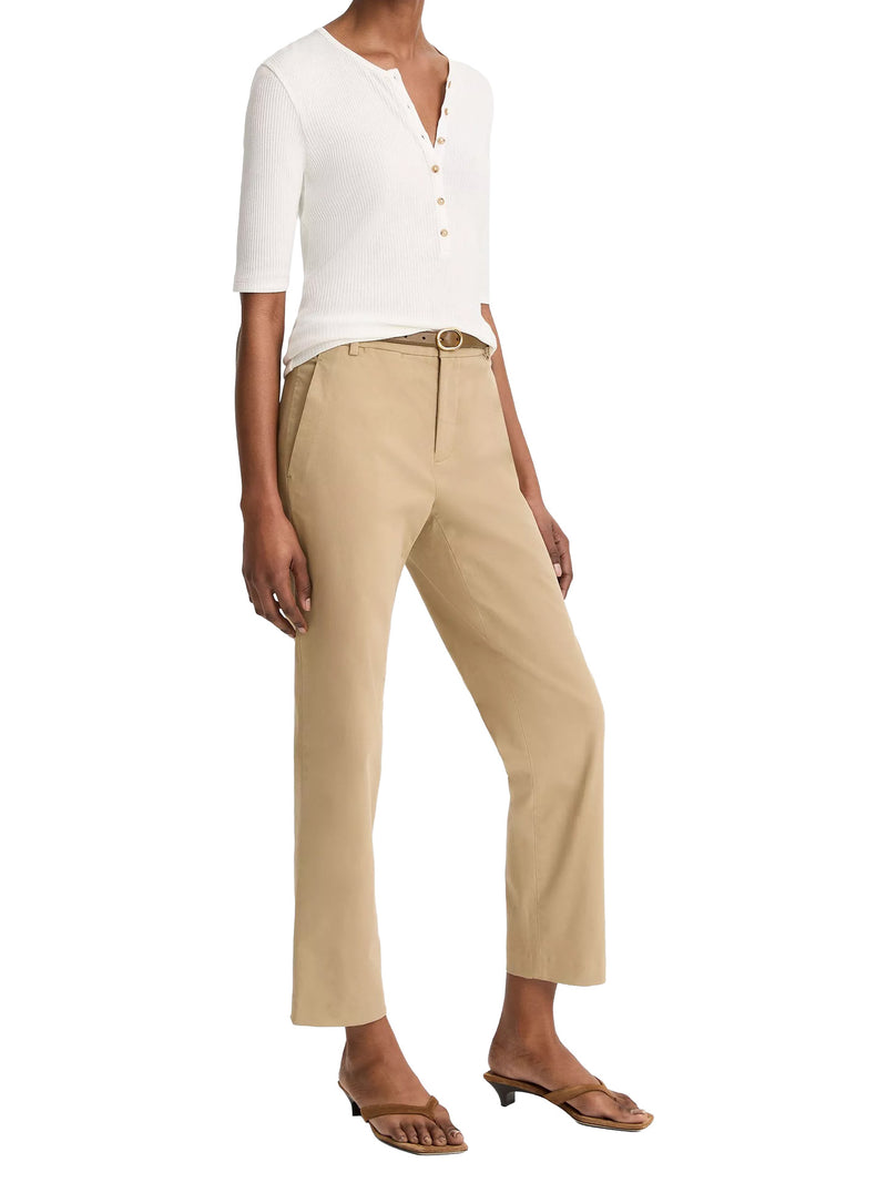 Mid rise chino pant, beige