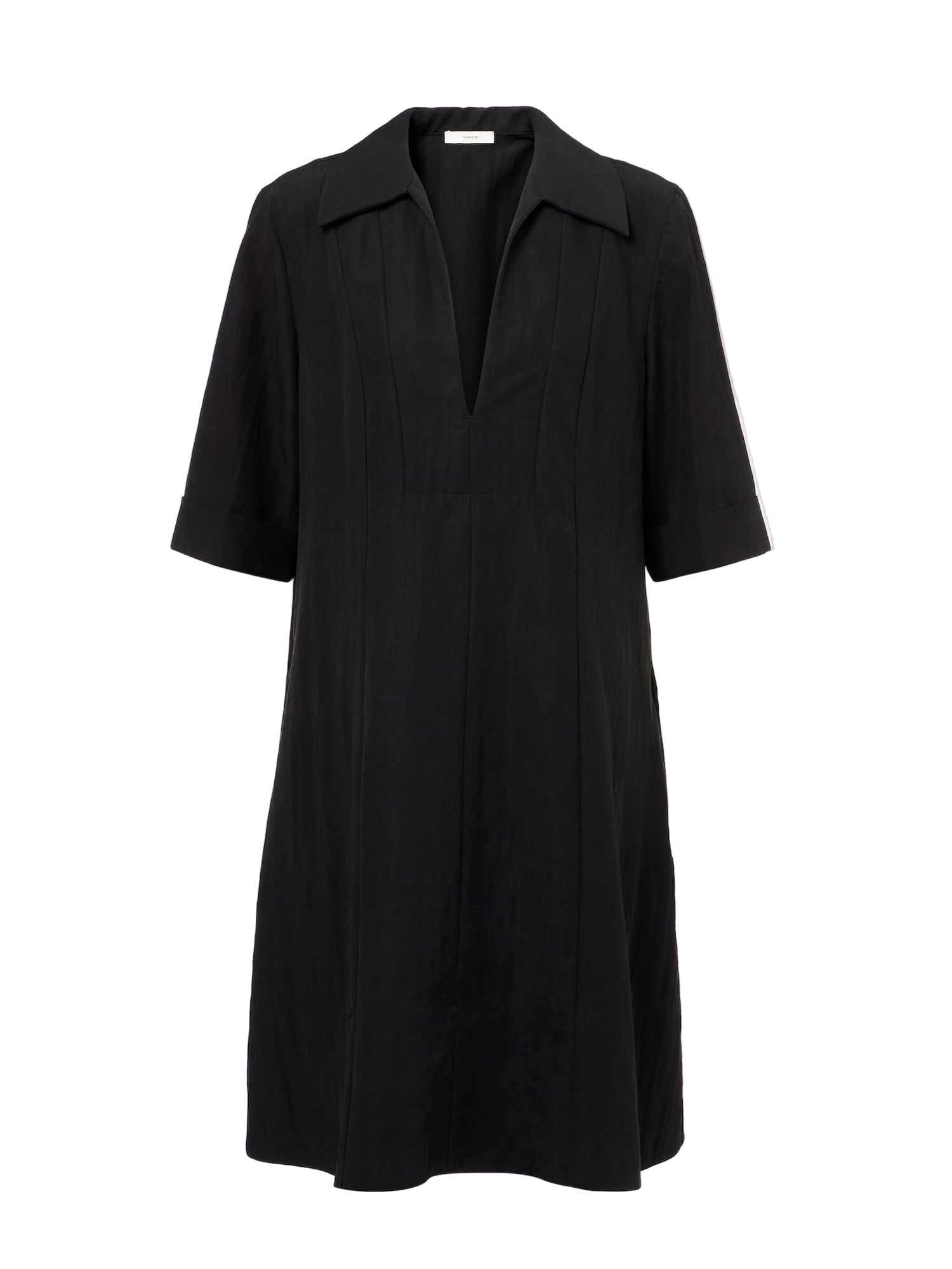A-line short dress, black