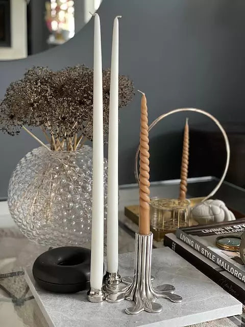 Hand-made long crown candles, set of 2 (53cm)