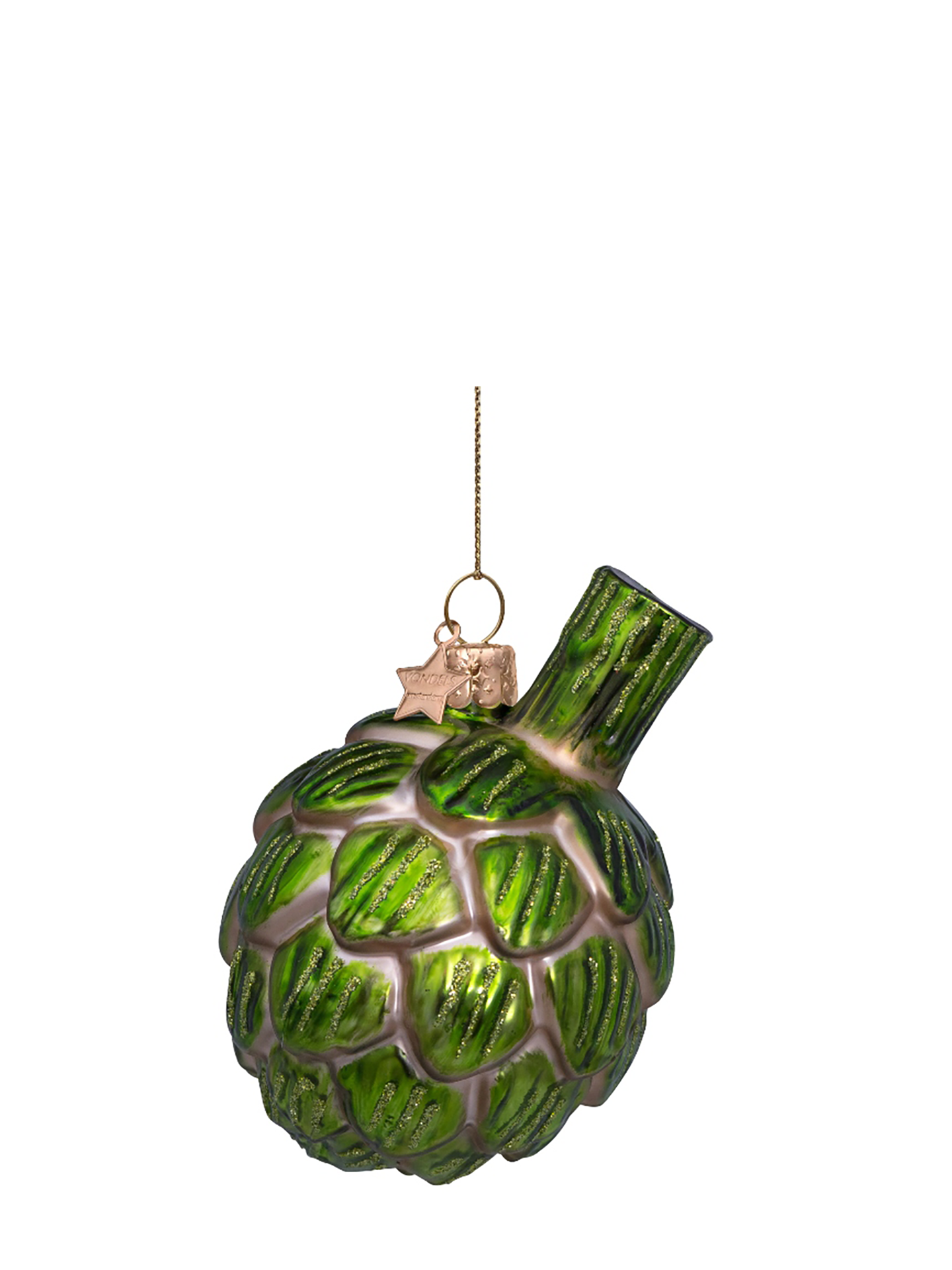 Artichoke glass ornament