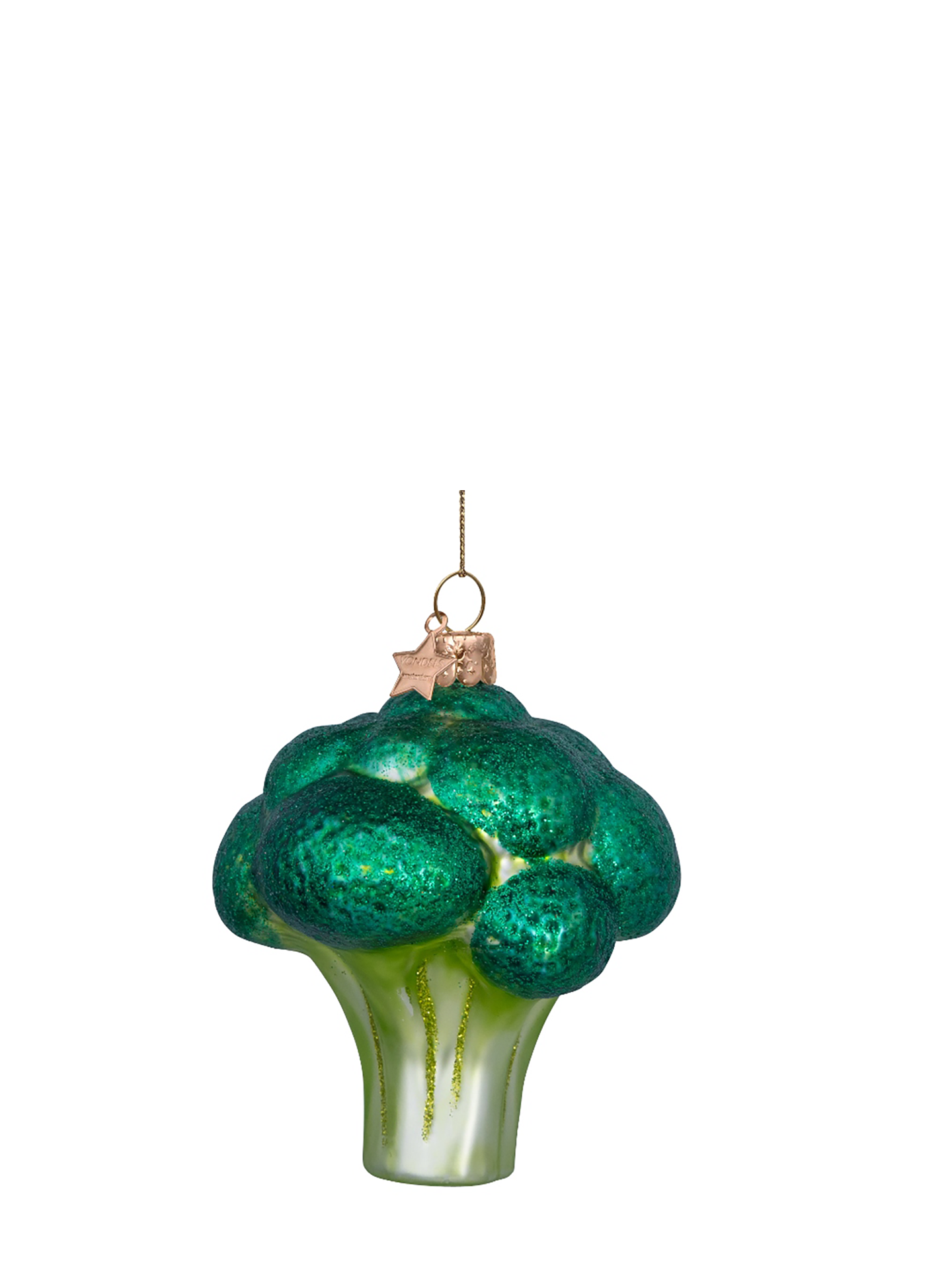 Broccoli glass ornament