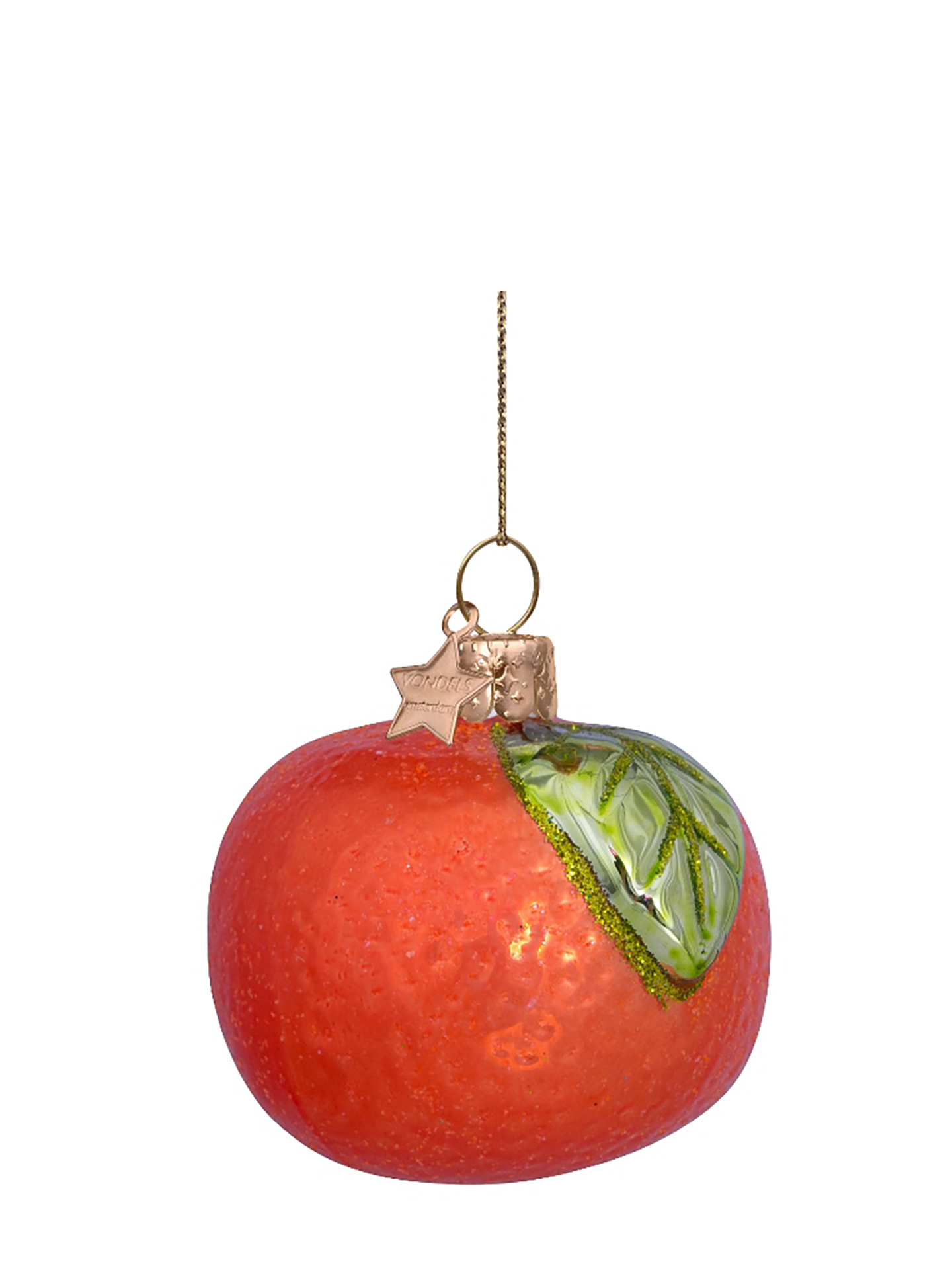 Tangerine glass ornament, orange