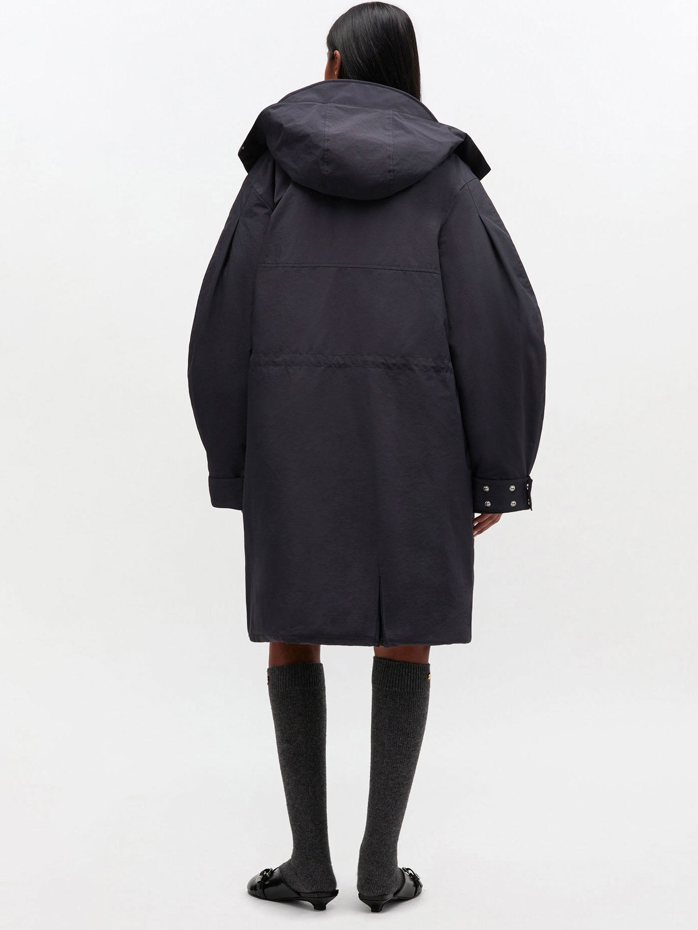 Ripstop tri-layer parka coat, dark grey