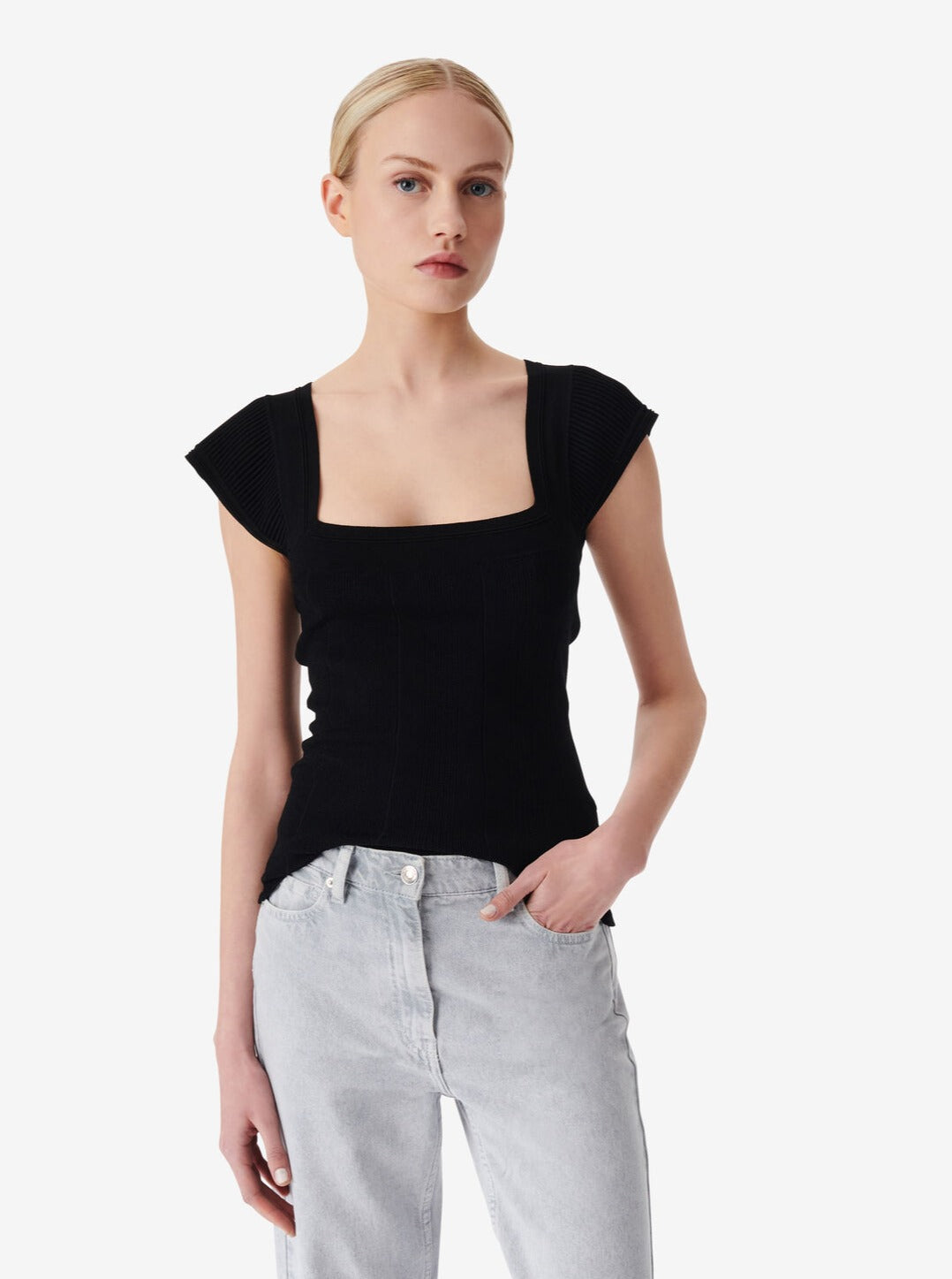 COLPA knitted top, black