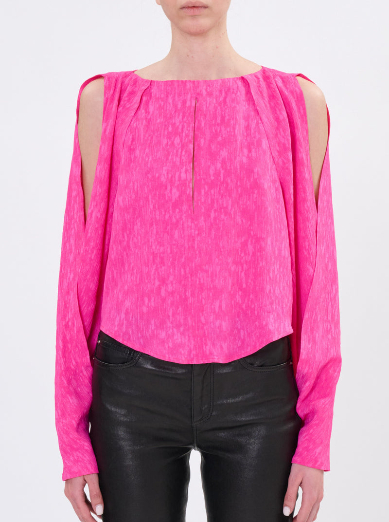 MAURITA viscose top, fushia