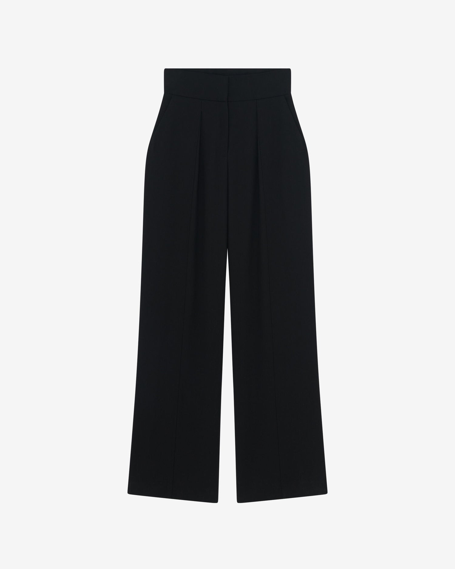 KAIRI high-waist straight cut trousers, black