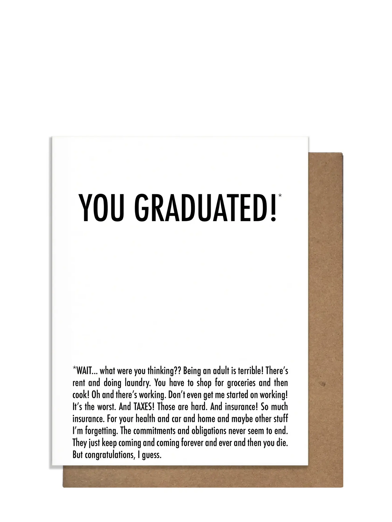 You graduated card