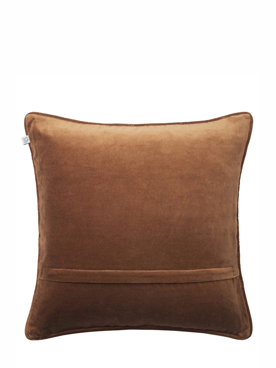 Suri Velvet Cushion Cover (50x50cm), Cognac Multi