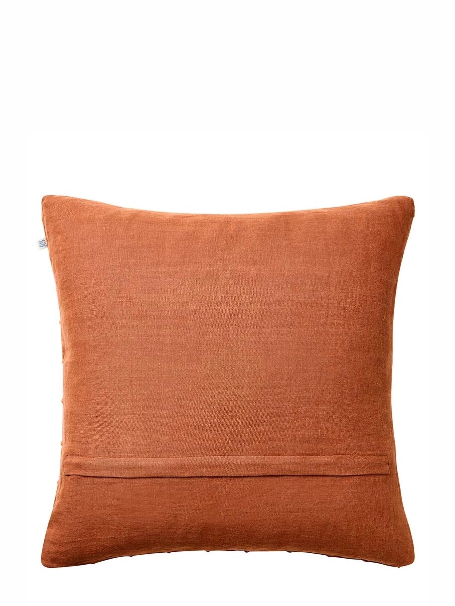 Kamal Linen Cushion Cover (50x50cm), Terracotta