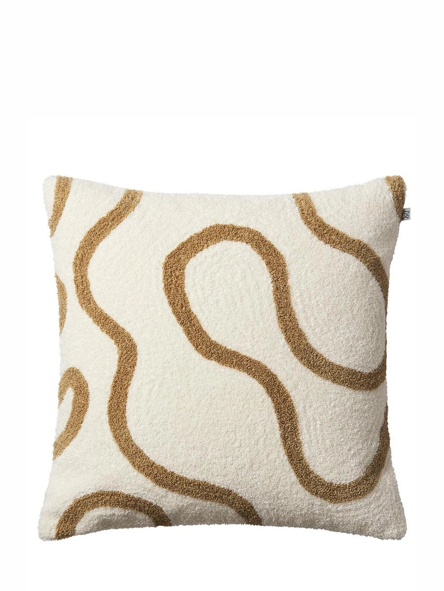 Swati Bouclé Cushion Cover (50x50cm), Ivory/sand