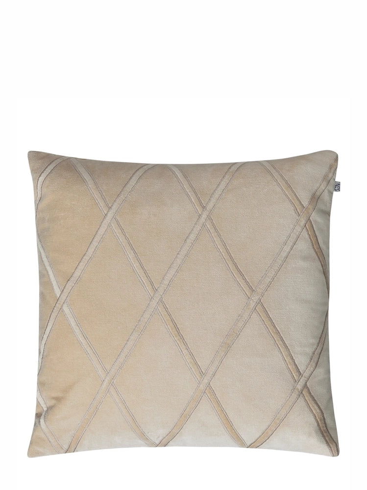 Orissa Velvet Cushion Cover (50x50cm), Beige