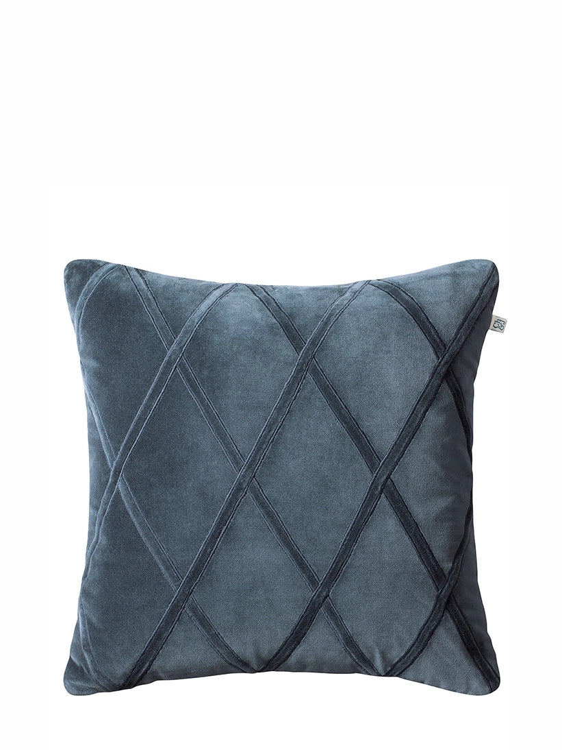 Orissa Velvet Cushion Cover (50x50cm), Sea Blue