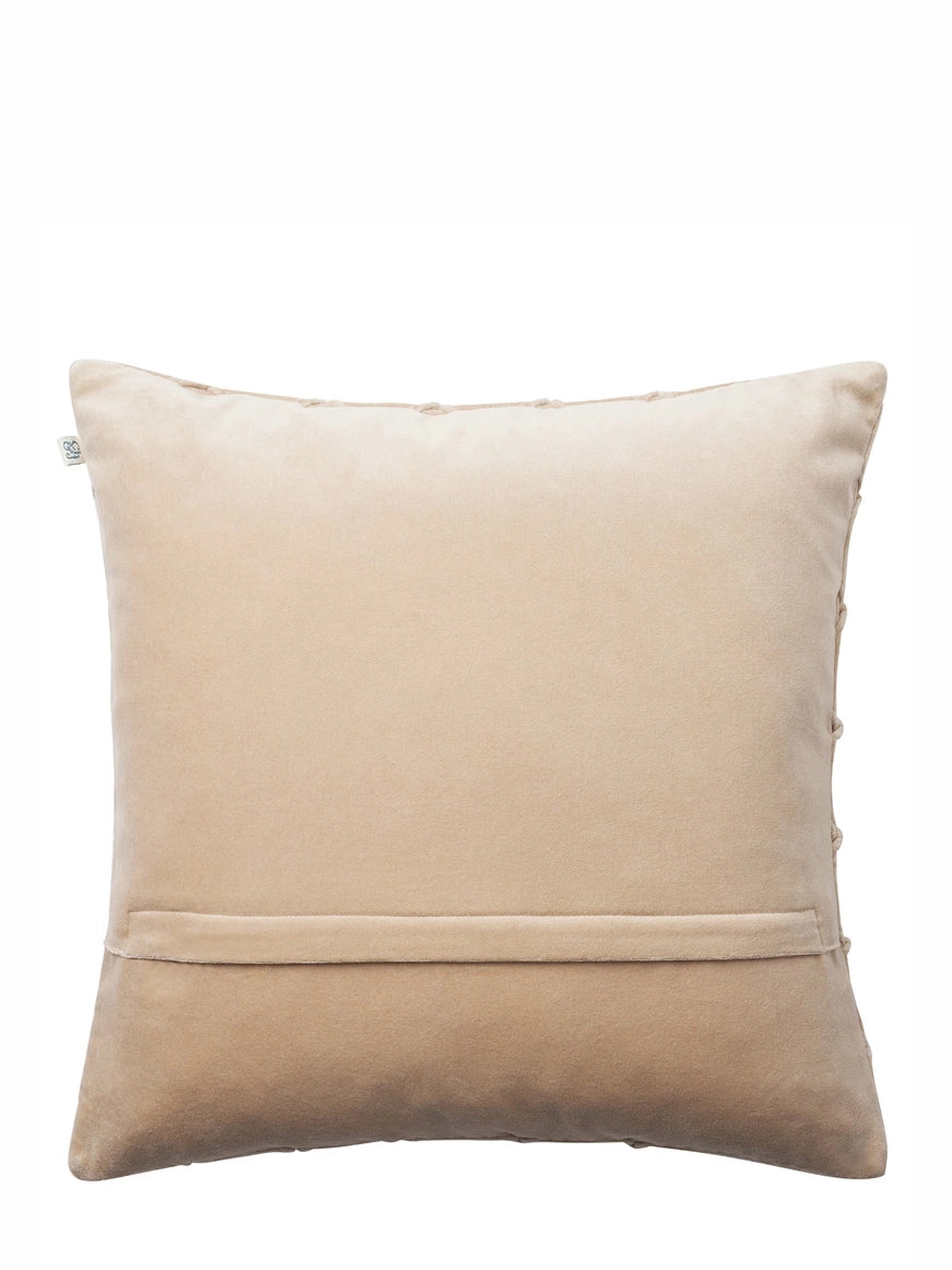 Deva Velvet Cushion Cover (50x50cm), Tan