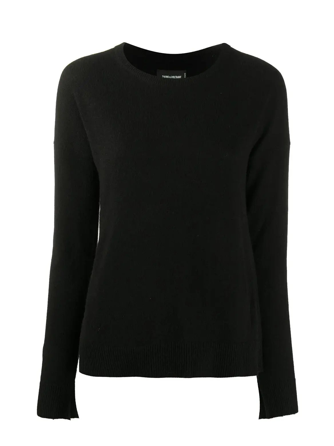 Cici elbow-patch cashmere jumper, black