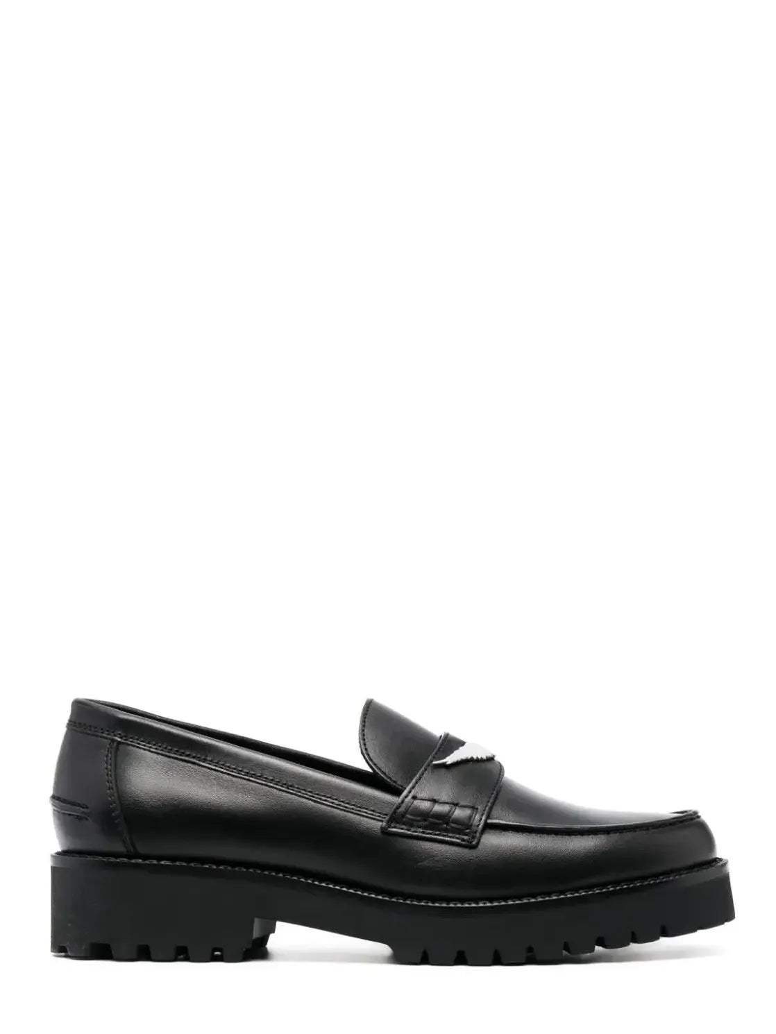 JOECASSIN SEMY-SHINY CALFSKIN boat shoes, black