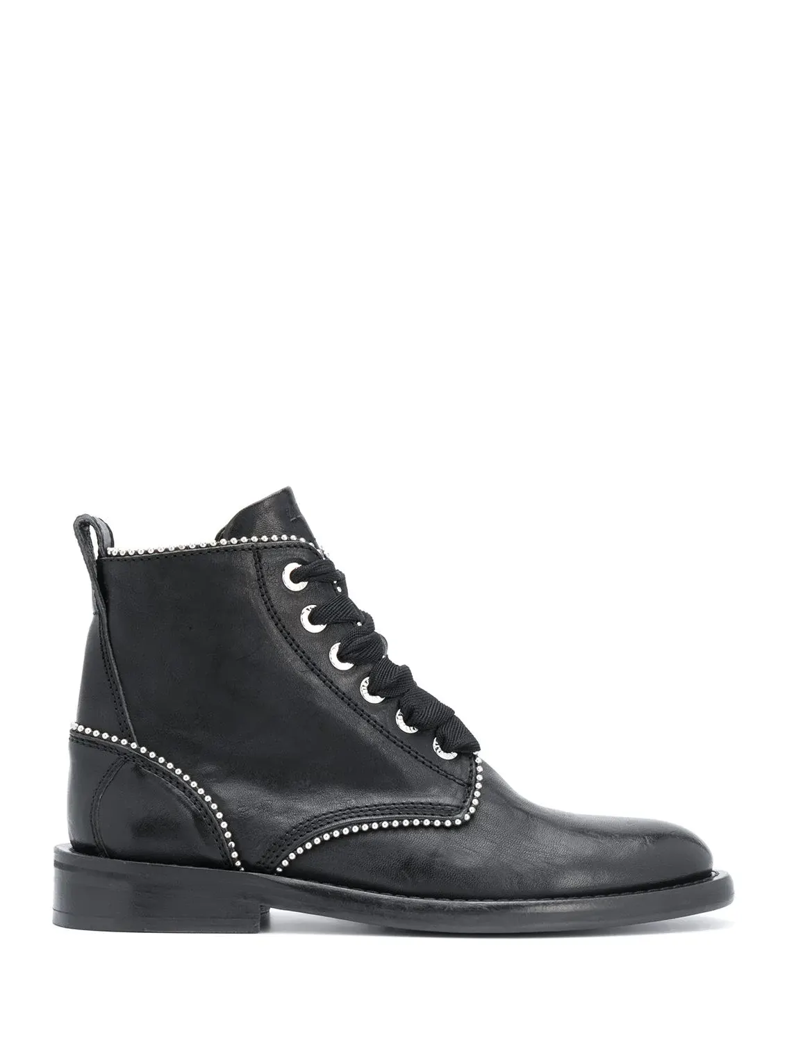 LAUREEN ROMA + STUDS PIPPING boots, black