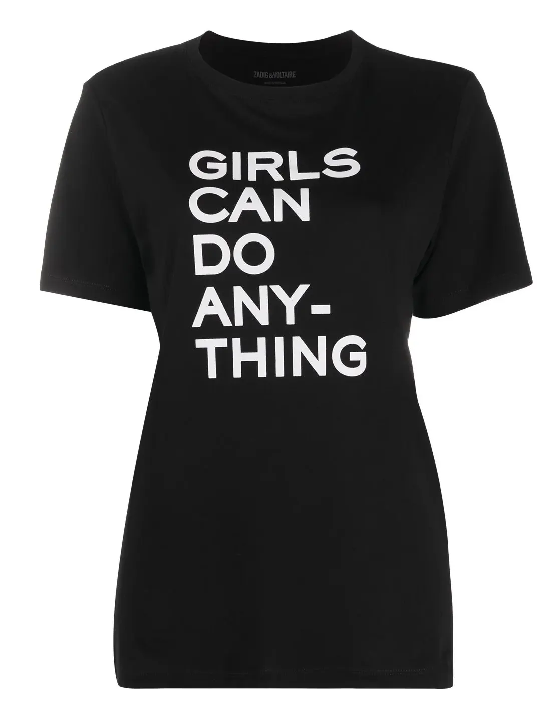 'Girls can do anything' t-shirt, black