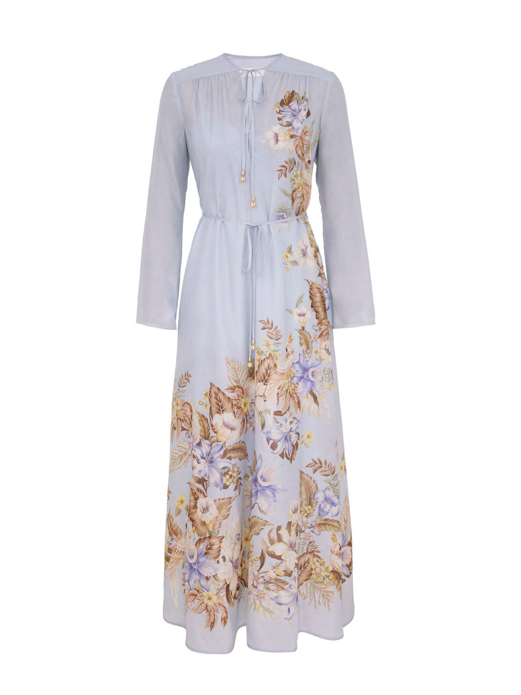 Coco Billow Maxi Dress, powder blue multi floral print
