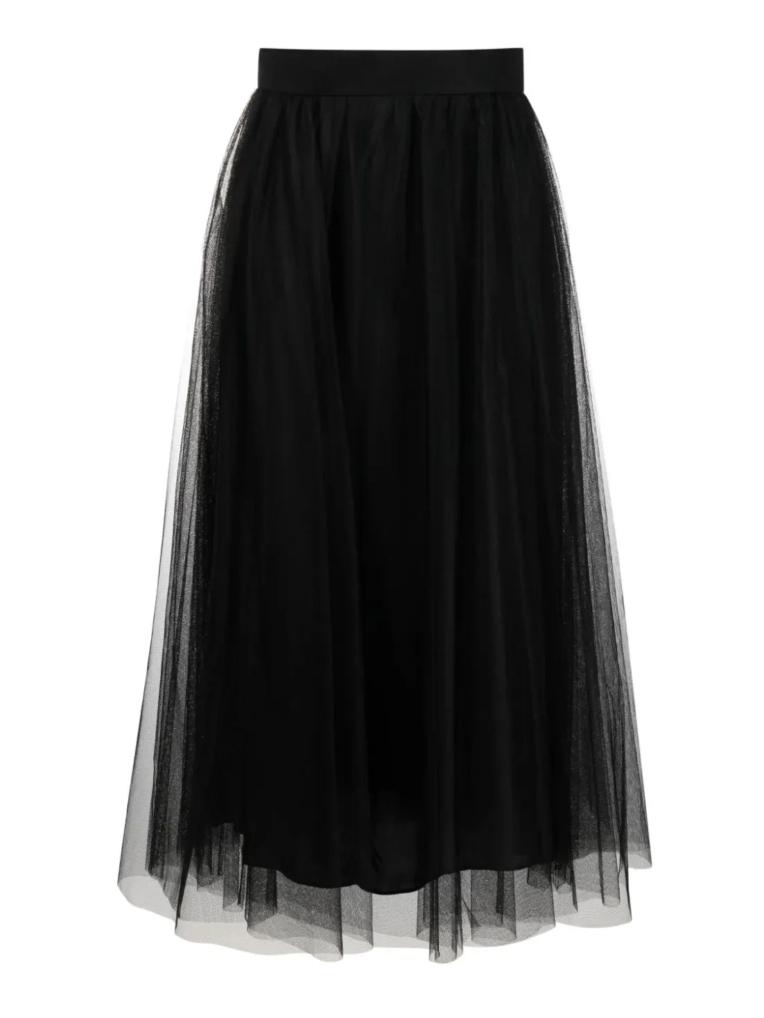 Tulle Midi Skirt, black