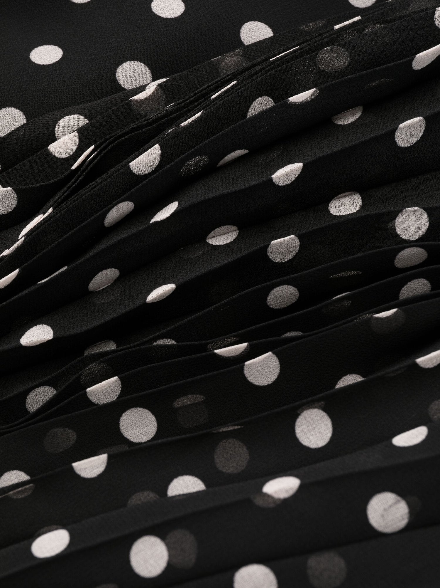 Sunray Long Sleeve Midi dress, black-cream dot